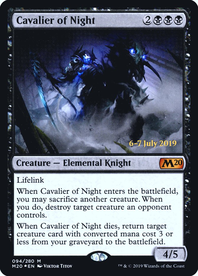 Cavalier of Night [Core Set 2020 Prerelease Promos] | Game Master's Emporium (The New GME)