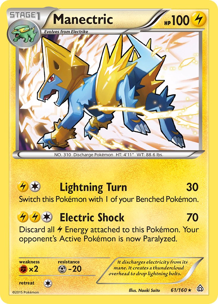 Manectric (61/160) (Theme Deck Exclusive) [XY: Primal Clash] | Game Master's Emporium (The New GME)