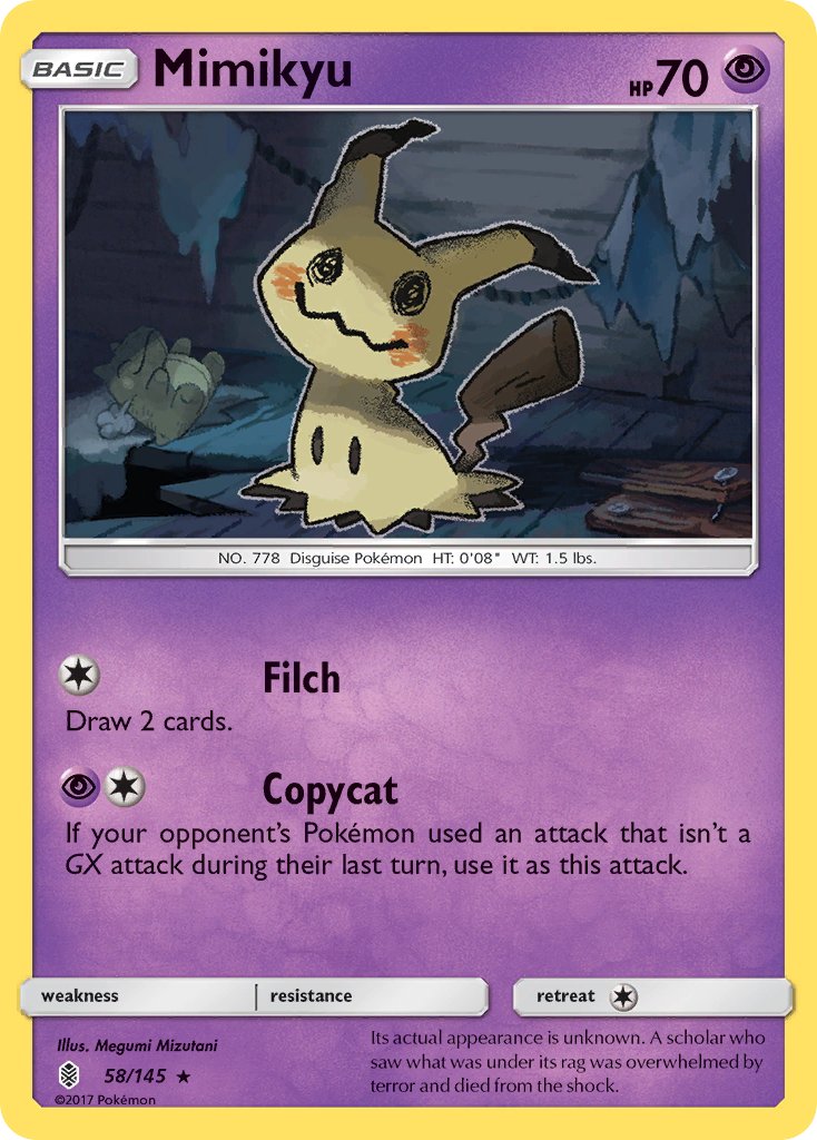 Mimikyu (58/145) (Theme Deck Exclusive) [Sun & Moon: Guardians Rising] | Game Master's Emporium (The New GME)