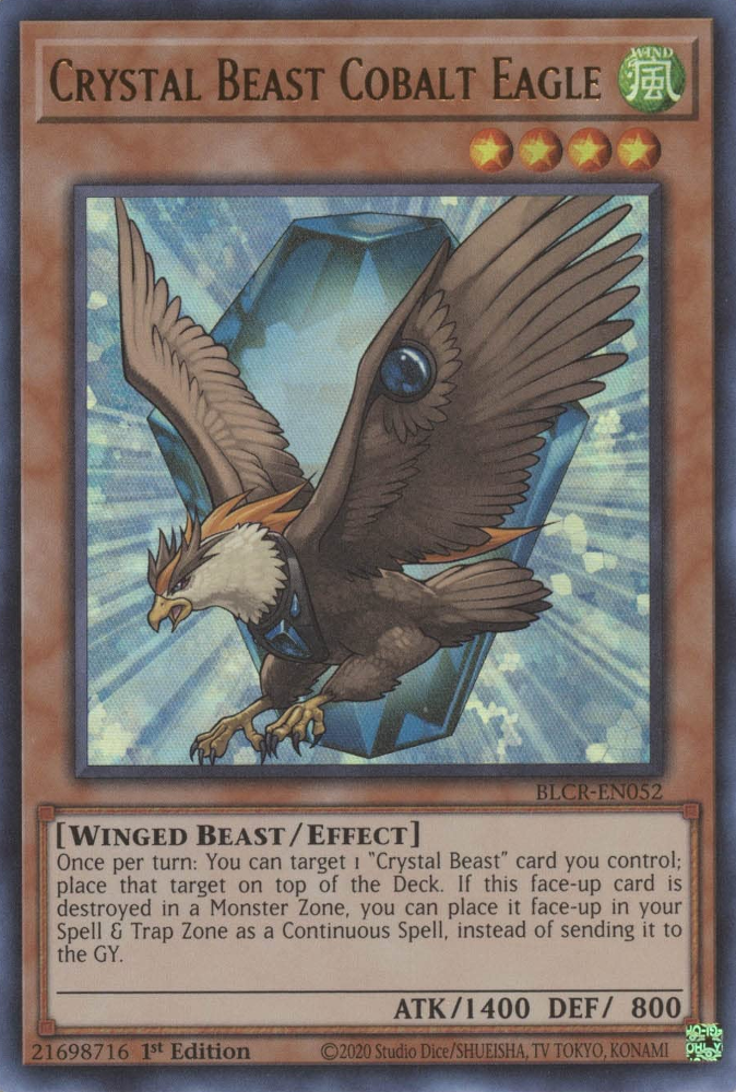 Crystal Beast Cobalt Eagle [BLCR-EN052] Ultra Rare | Game Master's Emporium (The New GME)