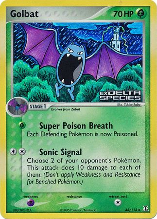 Golbat (43/113) (Stamped) [EX: Delta Species] | Game Master's Emporium (The New GME)