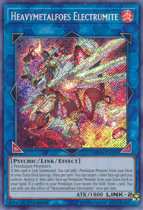 Heavymetalfoes Electrumite [MP18-EN229] Secret Rare | Game Master's Emporium (The New GME)