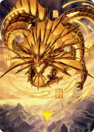 Ao, the Dawn Sky 2 Art Card (Gold-Stamped Signature) [Kamigawa: Neon Dynasty Art Series] | Game Master's Emporium (The New GME)