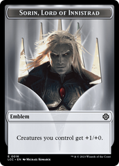 Emblem - Sorin, Lord of Innistrad // Vampire (0004) Double-Sided Token [The Lost Caverns of Ixalan Commander Tokens] | Game Master's Emporium (The New GME)