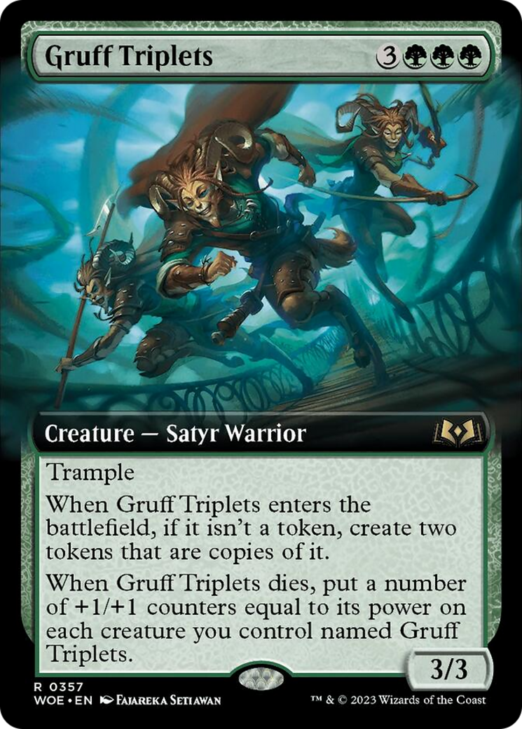 Gruff Triplets (Extended Art) [Wilds of Eldraine] | Game Master's Emporium (The New GME)