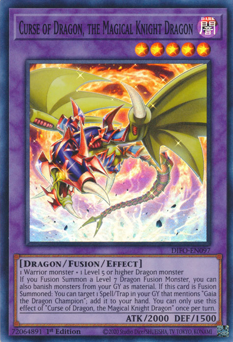 Curse of Dragon, the Magical Knight Dragon [DIFO-EN097] Super Rare | Game Master's Emporium (The New GME)