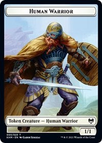 Human Warrior // Bear Double-Sided Token [Kaldheim Tokens] | Game Master's Emporium (The New GME)