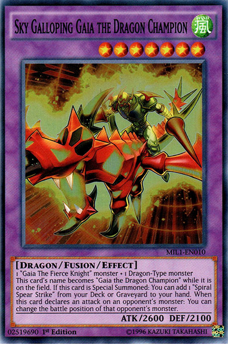 Sky Galloping Gaia the Dragon Champion [MIL1-EN010] Super Rare | Game Master's Emporium (The New GME)