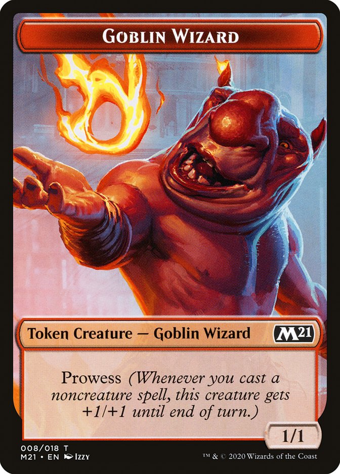 Demon // Goblin Wizard Double-Sided Token [Core Set 2021 Tokens] | Game Master's Emporium (The New GME)