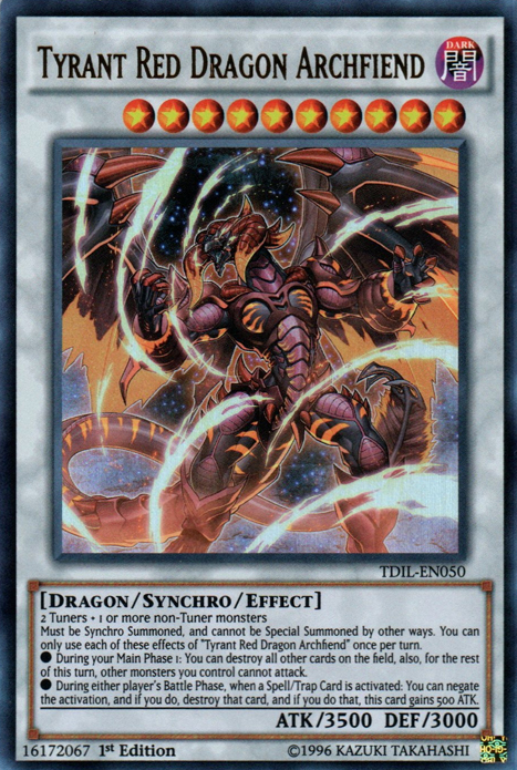 Tyrant Red Dragon Archfiend [TDIL-EN050] Ultra Rare | Game Master's Emporium (The New GME)