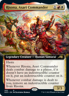 Risona, Asari Commander (Extended Art) [Kamigawa: Neon Dynasty] | Game Master's Emporium (The New GME)