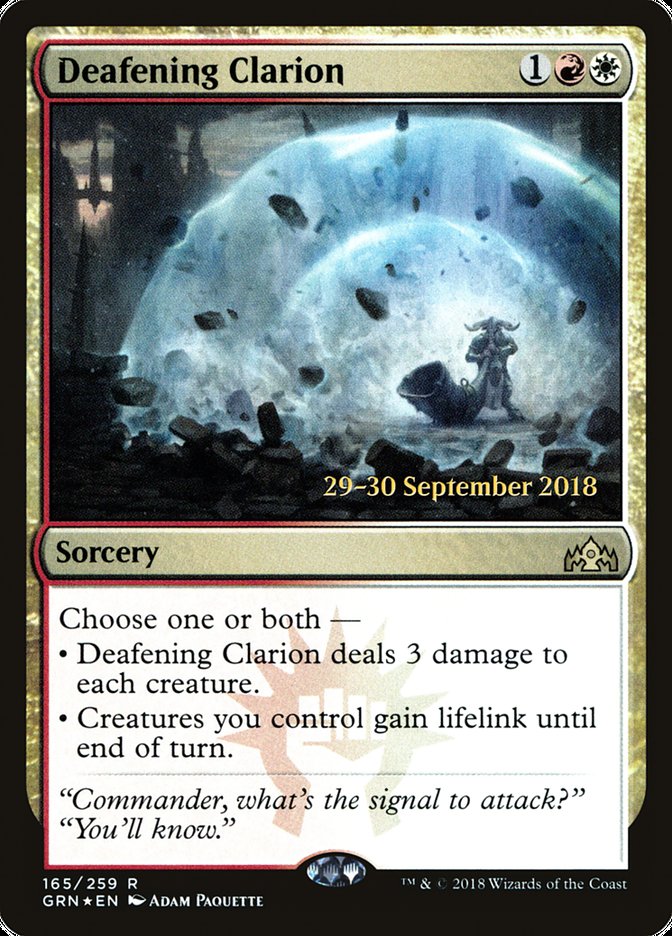 Deafening Clarion [Guilds of Ravnica Prerelease Promos] | Game Master's Emporium (The New GME)