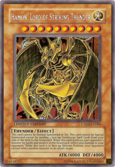 Hamon, Lord of Striking Thunder [CT03-EN006] Secret Rare | Game Master's Emporium (The New GME)