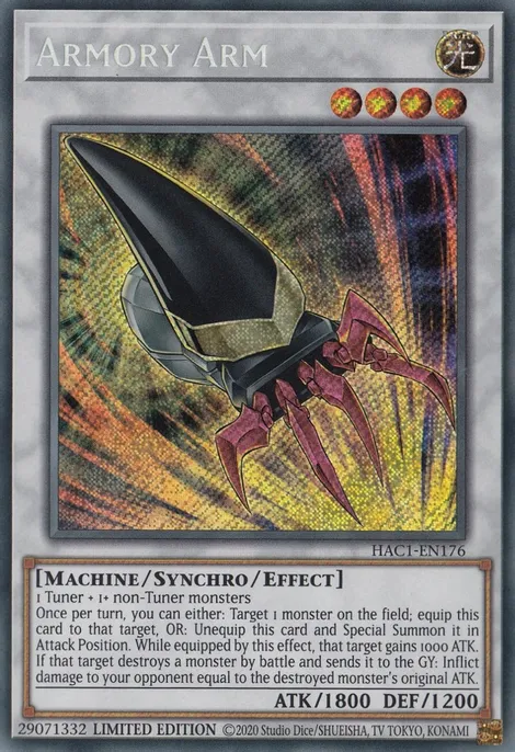 Armory Arm [HAC1-EN176] Secret Rare | Game Master's Emporium (The New GME)