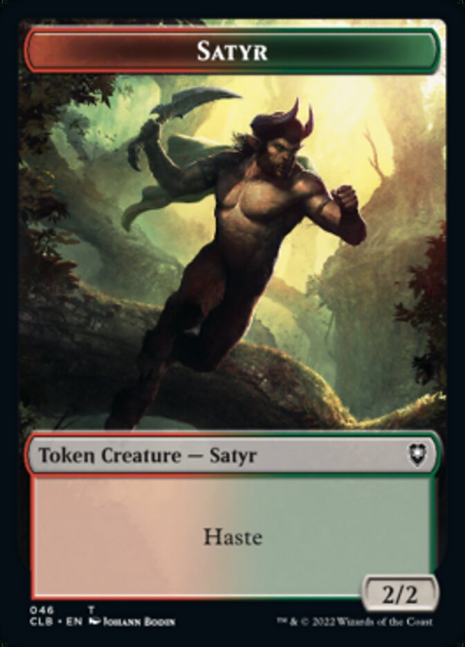 Satyr // Beast Double-Sided Token [Commander Legends: Battle for Baldur's Gate Tokens] | Game Master's Emporium (The New GME)