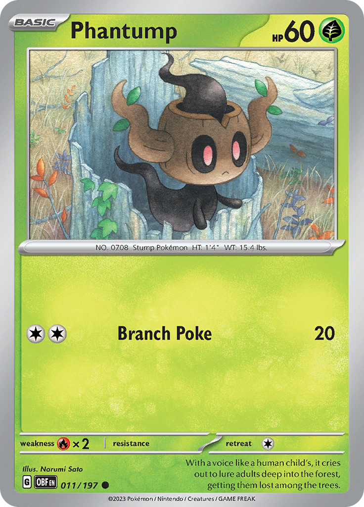 Phantump (011/197) [Scarlet & Violet: Obsidian Flames] | Game Master's Emporium (The New GME)