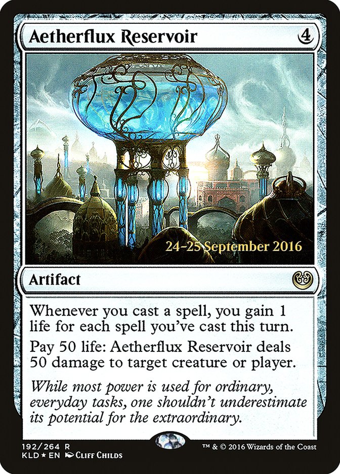 Aetherflux Reservoir [Kaladesh Prerelease Promos] | Game Master's Emporium (The New GME)
