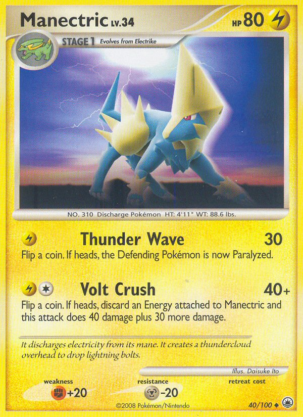 Manectric (40/100) [Diamond & Pearl: Majestic Dawn] | Game Master's Emporium (The New GME)