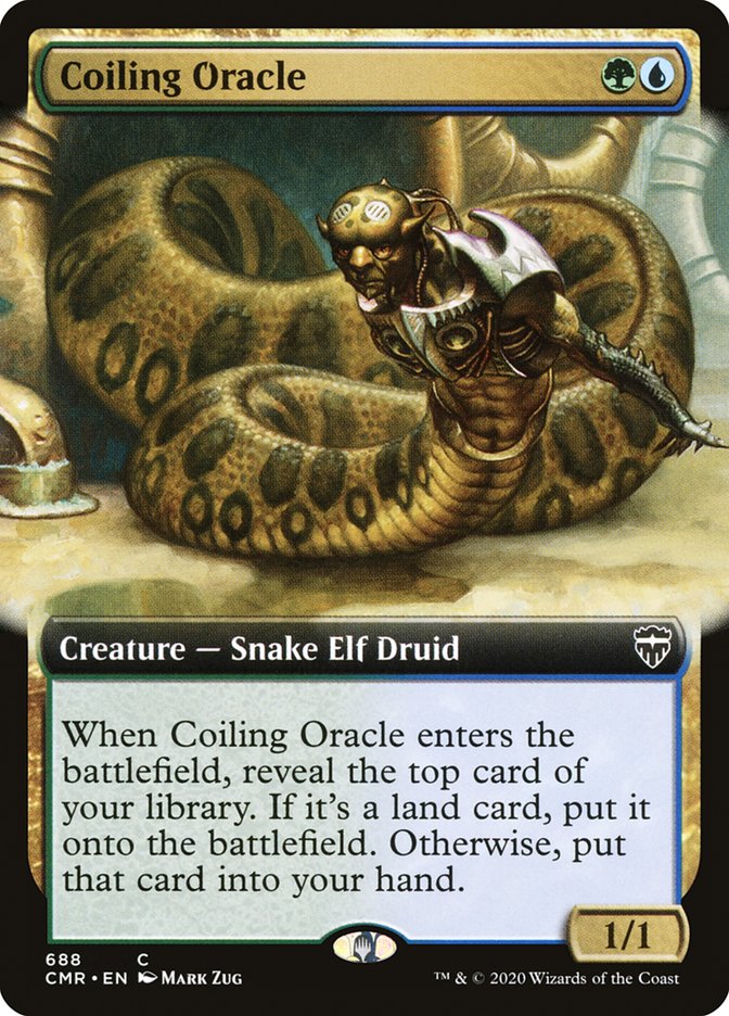 Coiling Oracle (Extended Art) [Commander Legends] | Game Master's Emporium (The New GME)