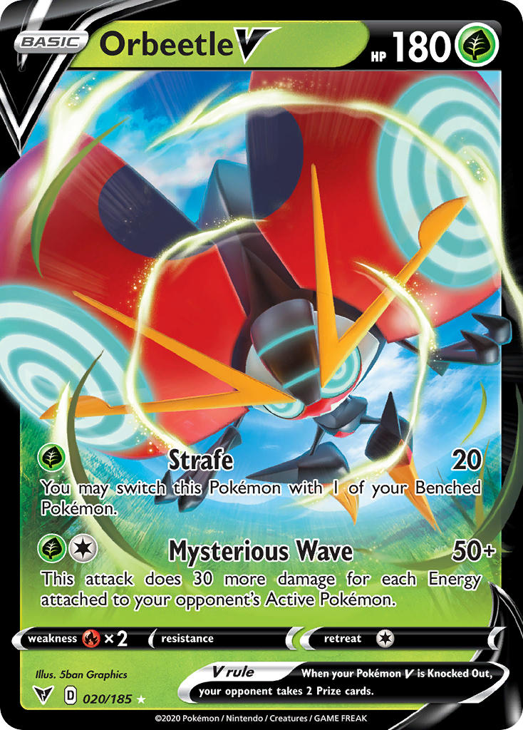 Orbeetle V (020/185) [Sword & Shield: Vivid Voltage] | Game Master's Emporium (The New GME)
