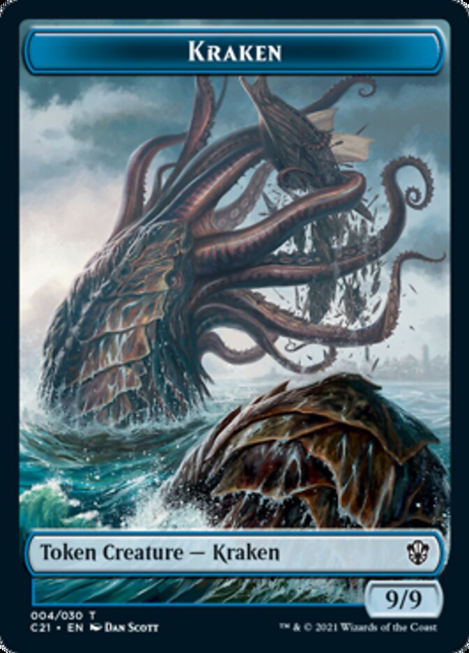 Wurm // Kraken Double-Sided Token [Commander 2021 Tokens] | Game Master's Emporium (The New GME)