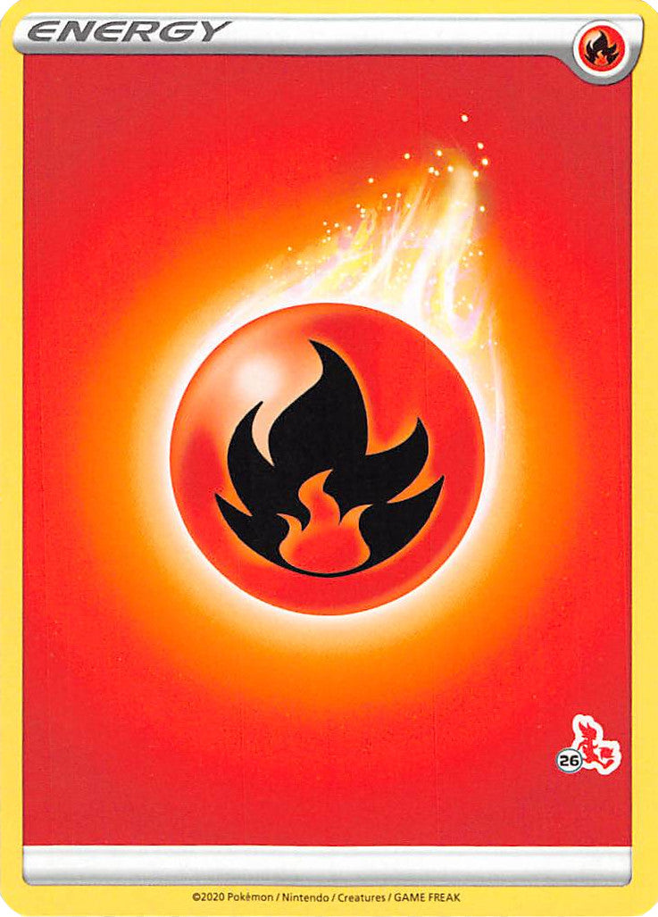 Fire Energy (Cinderace Stamp #26) [Battle Academy 2022] | Game Master's Emporium (The New GME)