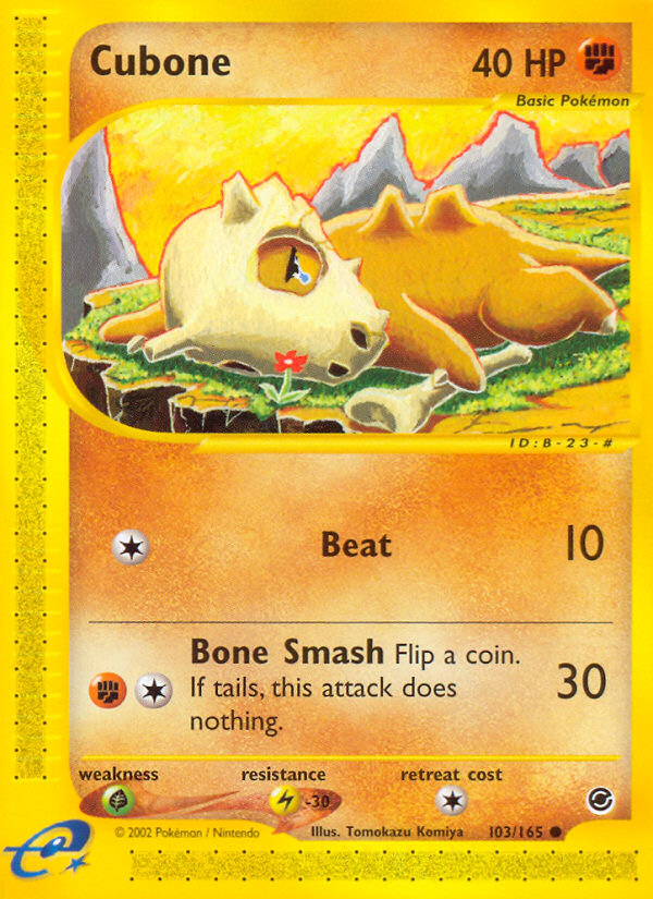 Cubone (103/165) [Expedition: Base Set] | Game Master's Emporium (The New GME)