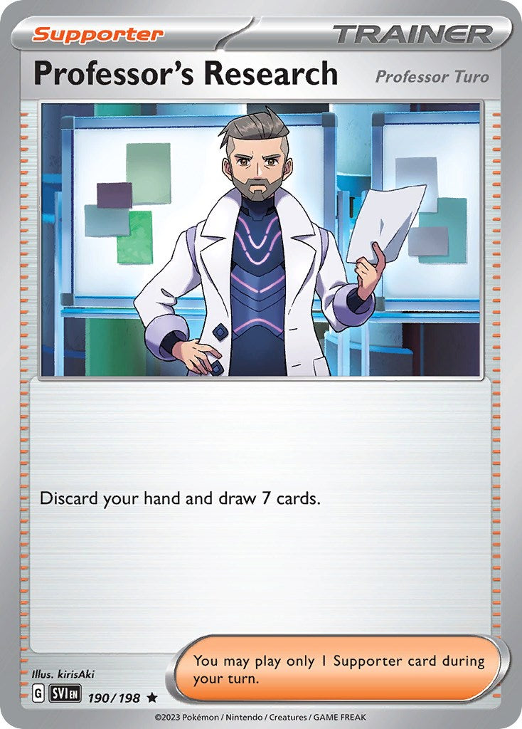 Professor's Research (190/198) (Theme Deck Exclusive) [Scarlet & Violet: Base Set] | Game Master's Emporium (The New GME)