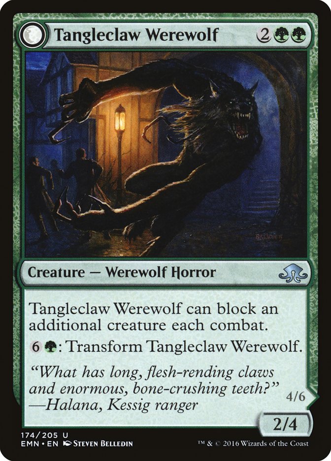 Tangleclaw Werewolf // Fibrous Entangler [Eldritch Moon] | Game Master's Emporium (The New GME)
