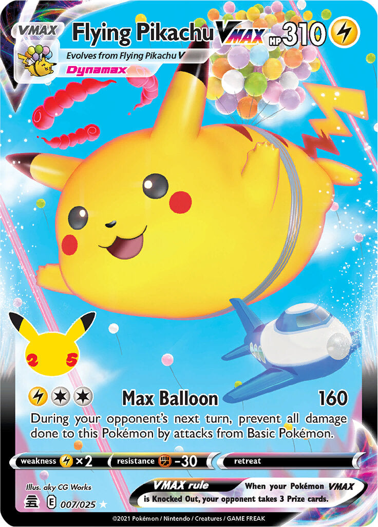 Flying Pikachu VMAX (007/025) [Celebrations: 25th Anniversary] | Game Master's Emporium (The New GME)