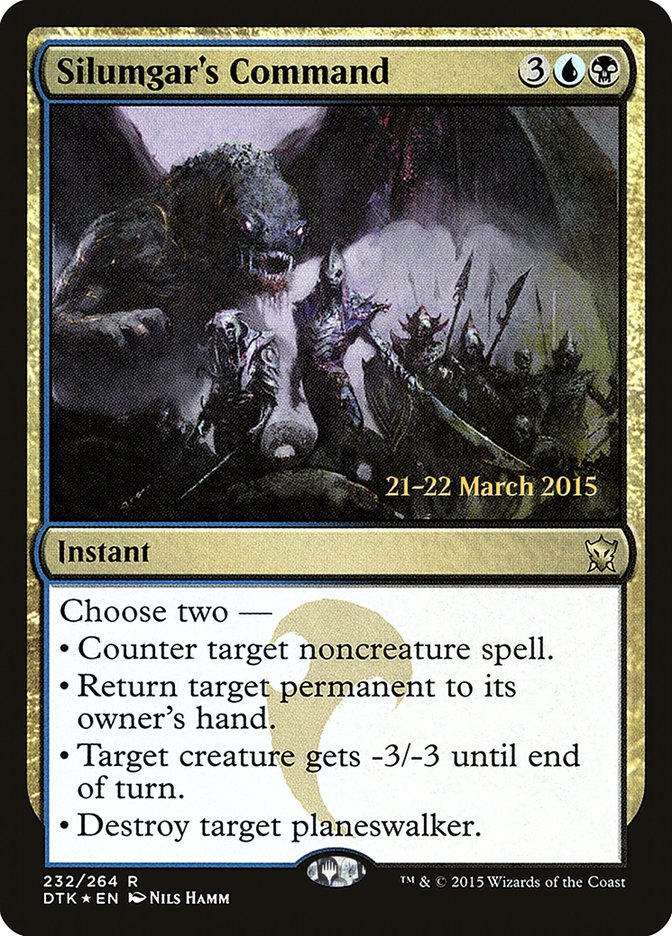 Silumgar's Command [Dragons of Tarkir Prerelease Promos] | Game Master's Emporium (The New GME)