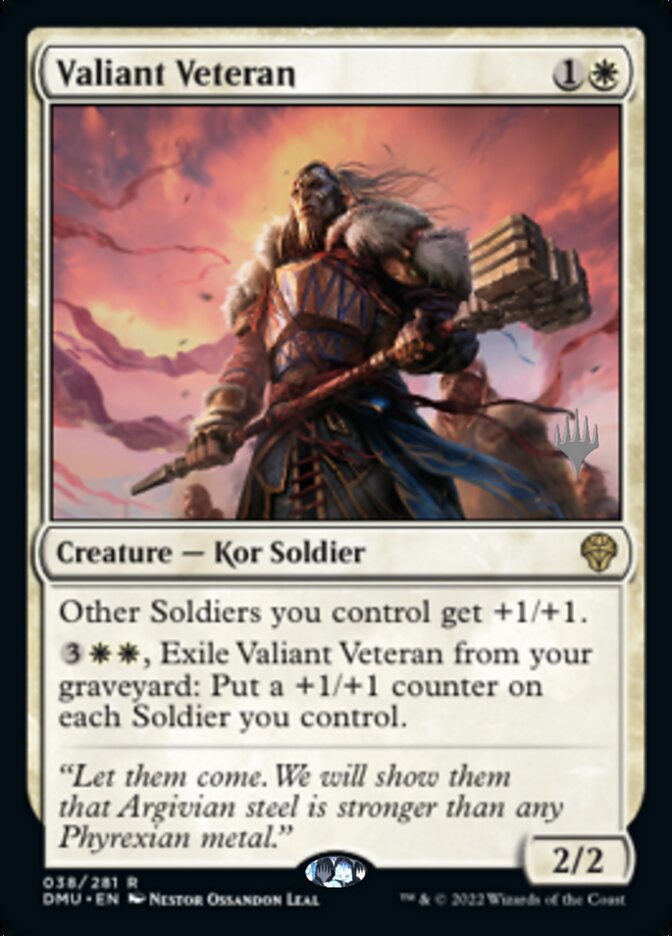 Valiant Veteran (Promo Pack) [Dominaria United Promos] | Game Master's Emporium (The New GME)