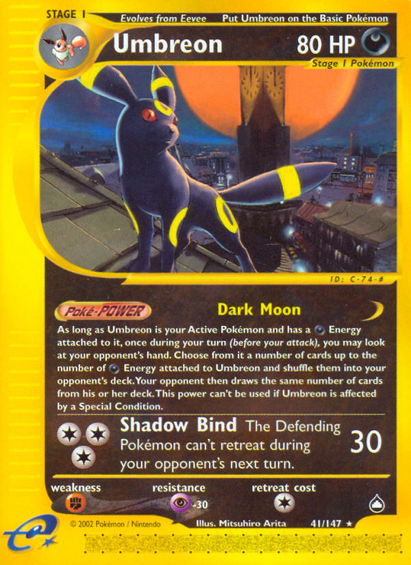 Umbreon (41/147) [Aquapolis] | Game Master's Emporium (The New GME)