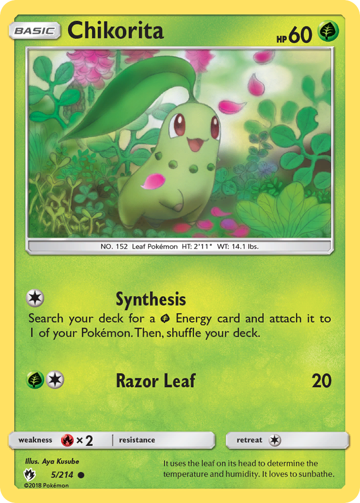Chikorita (5/214) [Sun & Moon: Lost Thunder] | Game Master's Emporium (The New GME)