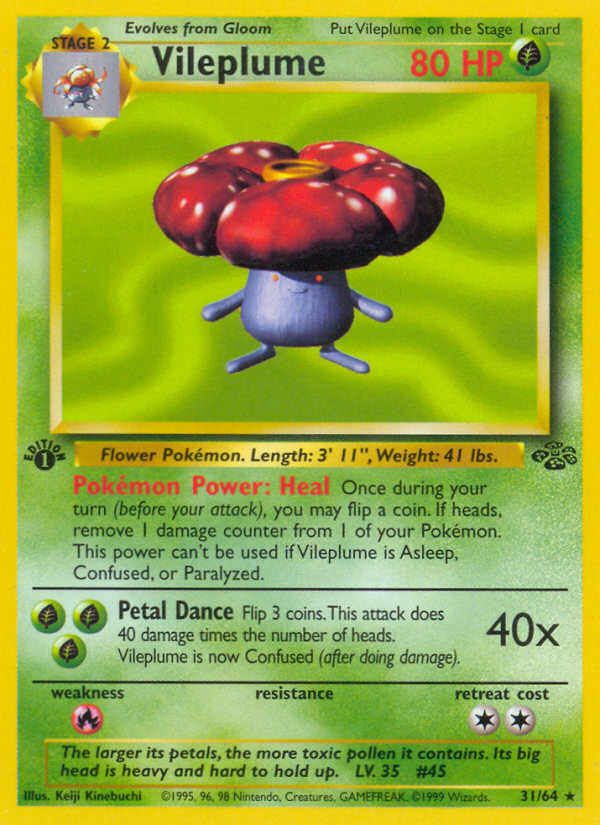 Vileplume (31/64) [Jungle 1st Edition] | Game Master's Emporium (The New GME)