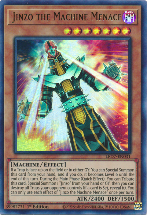 Jinzo the Machine Menace [LED7-EN031] Ultra Rare | Game Master's Emporium (The New GME)