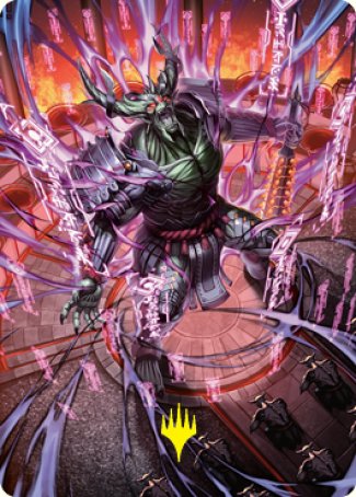 Hidetsugu, Devouring Chaos Art Card (Gold-Stamped Signature) [Kamigawa: Neon Dynasty Art Series] | Game Master's Emporium (The New GME)