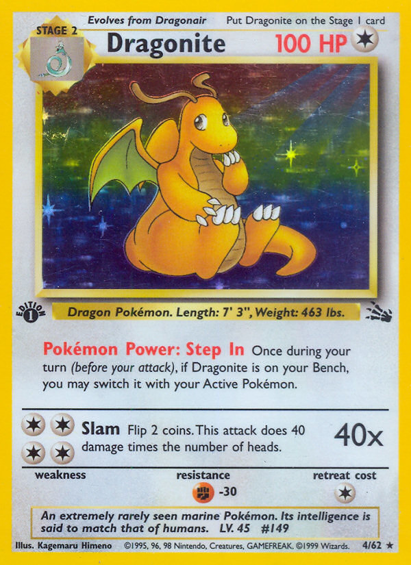 Dragonite (4/62) [Fossil 1st Edition] | Game Master's Emporium (The New GME)