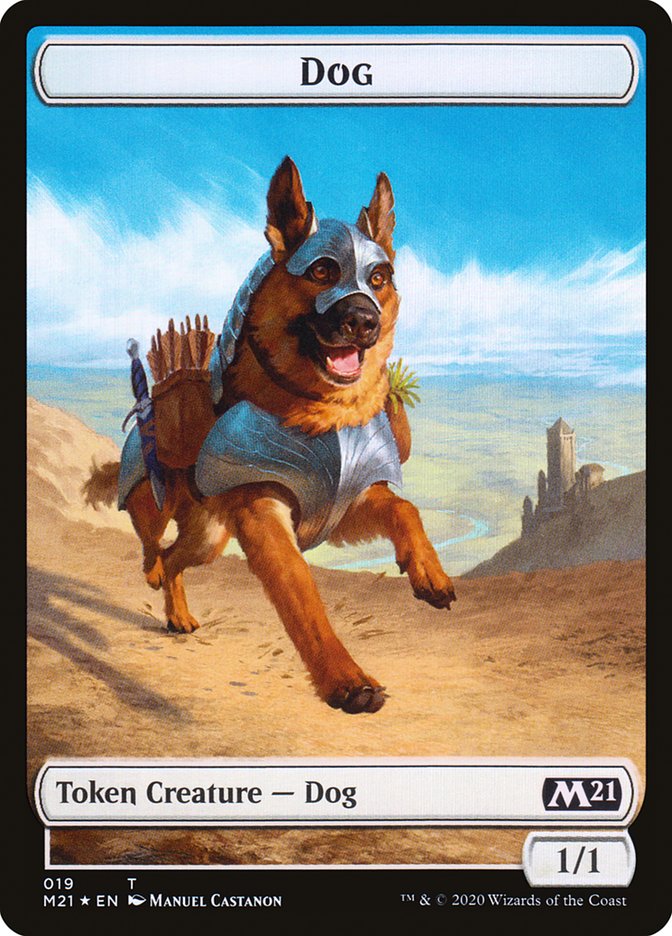 Demon // Dog Double-Sided Token [Core Set 2021 Tokens] | Game Master's Emporium (The New GME)