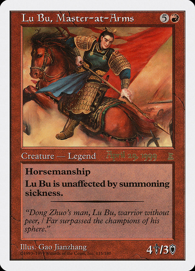 Lu Bu, Master-at-Arms (April 29, 1999) [Portal Three Kingdoms Promos] | Game Master's Emporium (The New GME)