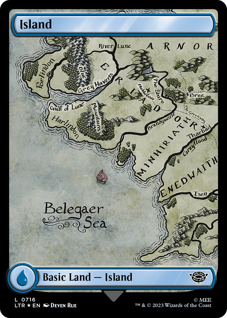 Island (0716) (Surge Foil) [The Lord of the Rings: Tales of Middle-Earth] | Game Master's Emporium (The New GME)