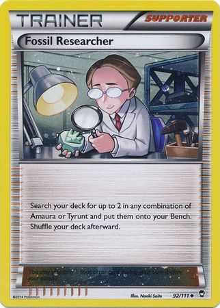 Fossil Researcher (92/111) (Cosmos Holo) [XY: Furious Fists] | Game Master's Emporium (The New GME)