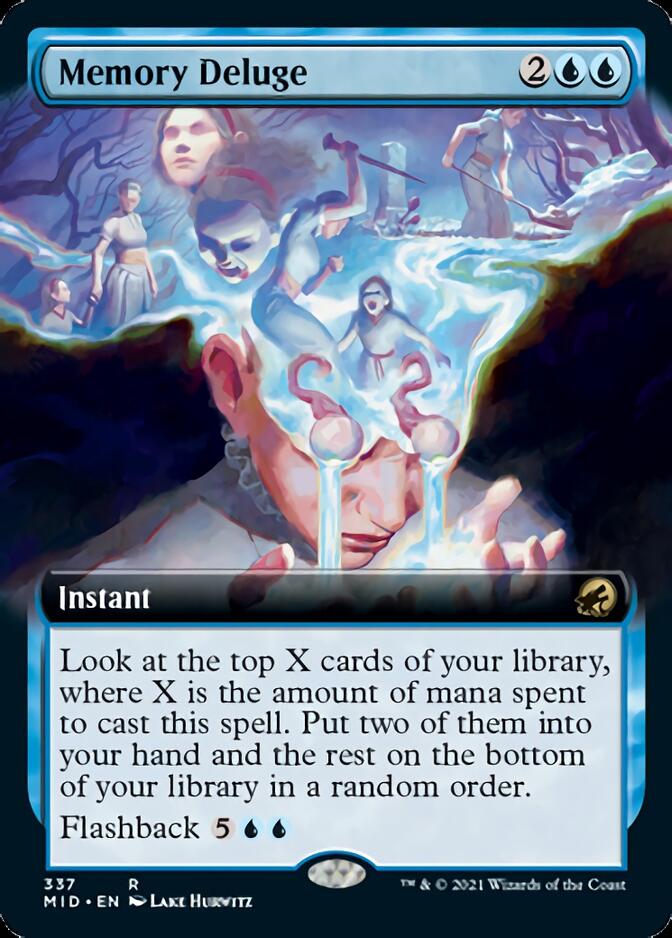 Memory Deluge (Extended Art) [Innistrad: Midnight Hunt] | Game Master's Emporium (The New GME)
