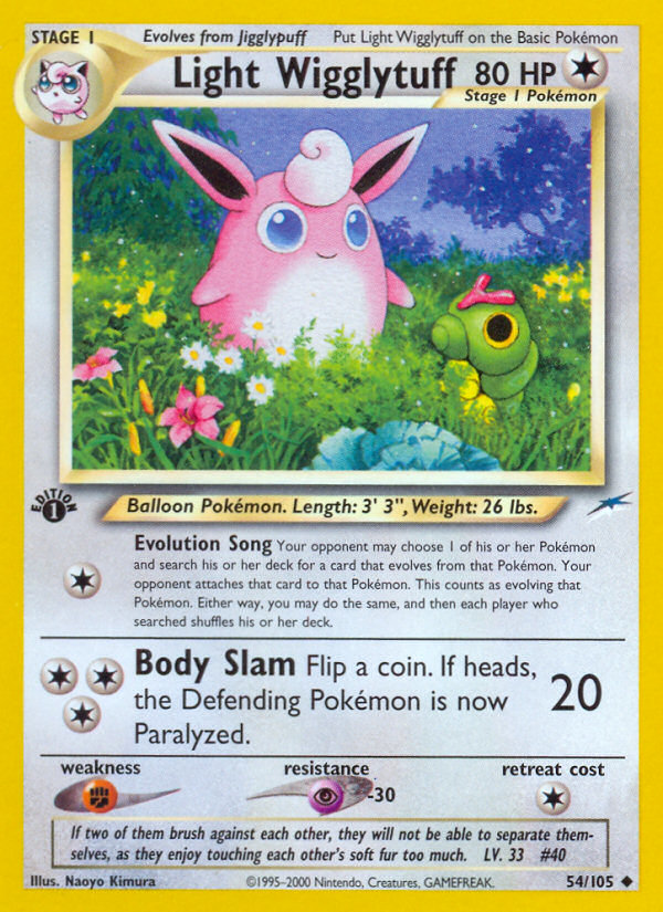 Light Wigglytuff (54/105) [Neo Destiny 1st Edition] | Game Master's Emporium (The New GME)