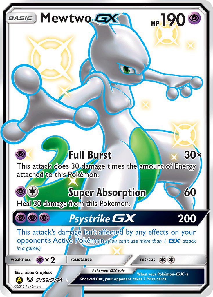 Mewtwo GX (SV59/SV94) [Sun & Moon: Hidden Fates - Shiny Vault] | Game Master's Emporium (The New GME)