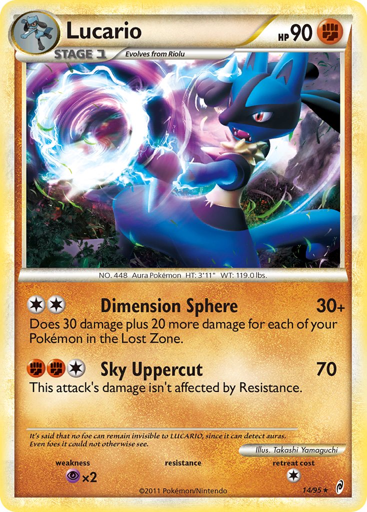Lucario (14/95) (Theme Deck Exclusive) [HeartGold & SoulSilver: Call of Legends] | Game Master's Emporium (The New GME)