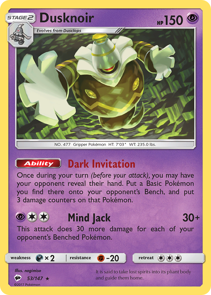 Dusknoir (53/147) [Sun & Moon: Burning Shadows] | Game Master's Emporium (The New GME)