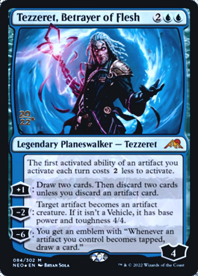 Tezzeret, Betrayer of Flesh [Kamigawa: Neon Dynasty Prerelease Promos] | Game Master's Emporium (The New GME)