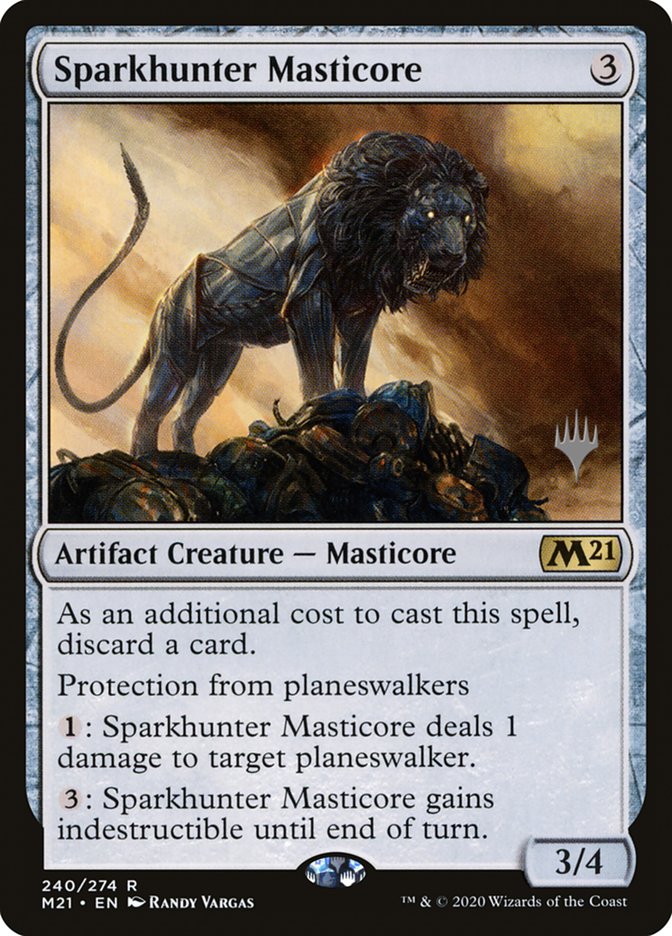 Sparkhunter Masticore (Promo Pack) [Core Set 2021 Promos] | Game Master's Emporium (The New GME)