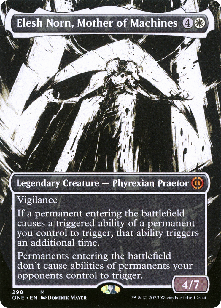 Elesh Norn, Mother of Machines (Borderless Ichor) [Phyrexia: All Will Be One] | Game Master's Emporium (The New GME)